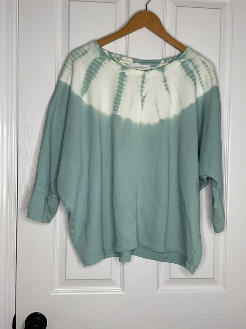 Purejill J Jill Sweatshirt Womens L  Pure Organic Cotton Tie Dye Oversized Boxy